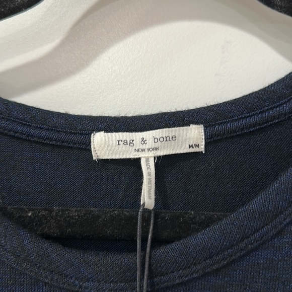 Rag & bone navy/black beautiful top size M - Picture 2 of 10